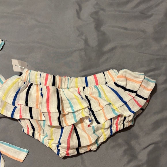 Jessica Simpson Striped Ruffle Two-Piece Set — Multicolor - Picture 4 of 4